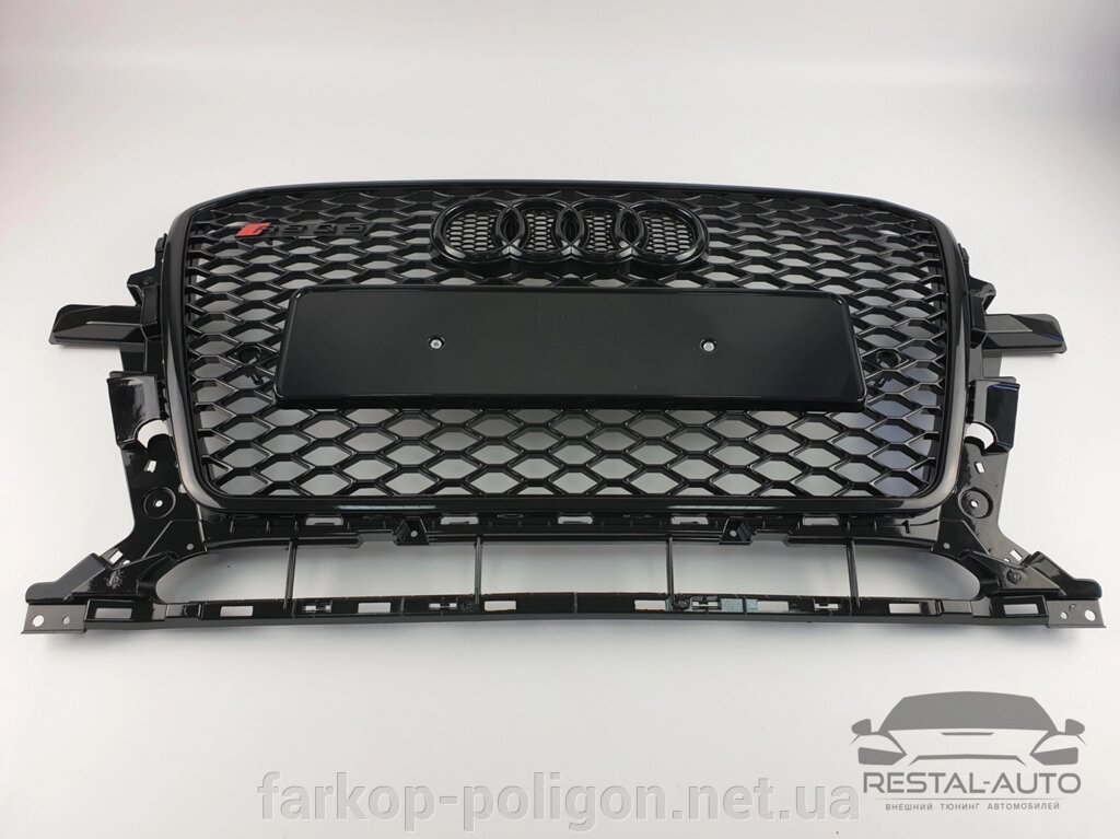 Тюнінг Решітка радіатора Audi Q5 2012-2016 рік Чорна (в стилі RS) від компанії Інтернет-магазин тюнінгу «Safety auto group» - фото 1