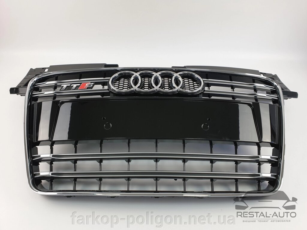 Тюнінг Решітка радіатора Audi TT 2010-2014 рік Чорна з хромом (в стилі S-Line) від компанії Інтернет-магазин тюнінгу «Safety auto group» - фото 1