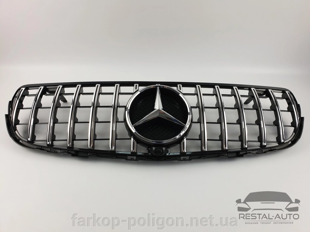 Тюнінг Решітка радіатора Mercedes GLC/GLC Coupe-Class X253/C253 2015-2019 рік (GT Chrome Black) від компанії Інтернет-магазин тюнінгу «Safety auto group» - фото 1
