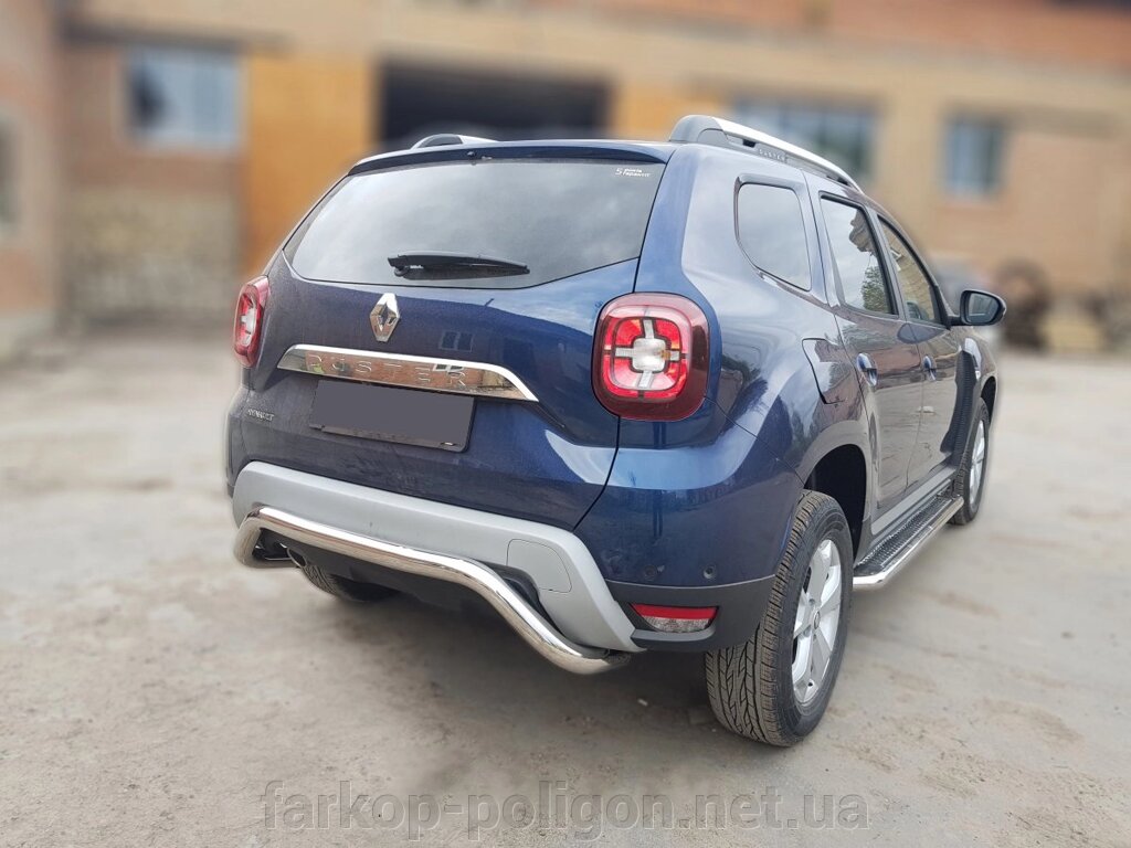 Задній захист AK007 (нерж.) Dacia Duster 2018 від компанії Інтернет-магазин тюнінгу «Safety auto group» - фото 1