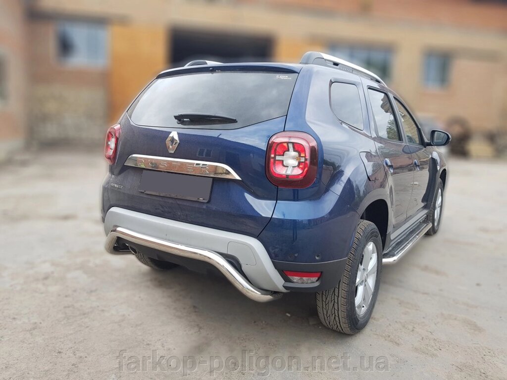 Задній захист AK007 (нерж.) Renault Duster 2018 від компанії Інтернет-магазин тюнінгу «Safety auto group» - фото 1