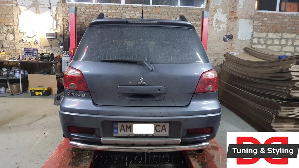 Задня дуга AK002/2 (нерж) Mitsubishi Outlander 2001-2006рр. від компанії Інтернет-магазин тюнінгу «Safety auto group» - фото 1