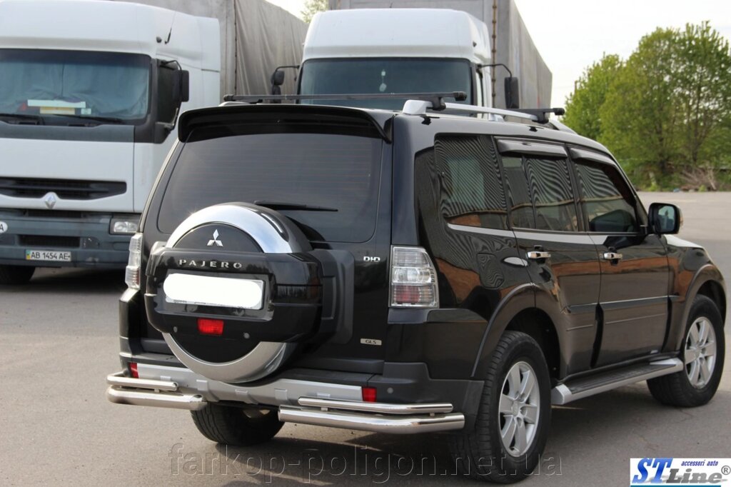 Задня дуга AK003 Double (нерж.) Mitsubishi Pajero Wagon IV від компанії Інтернет-магазин тюнінгу «Safety auto group» - фото 1