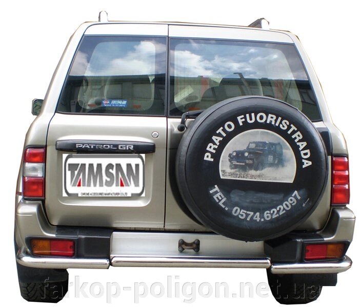 Задня дуга AK005-1 (нерж) Nissan Patrol Y61 1997-2011рр. від компанії Інтернет-магазин тюнінгу «Safety auto group» - фото 1