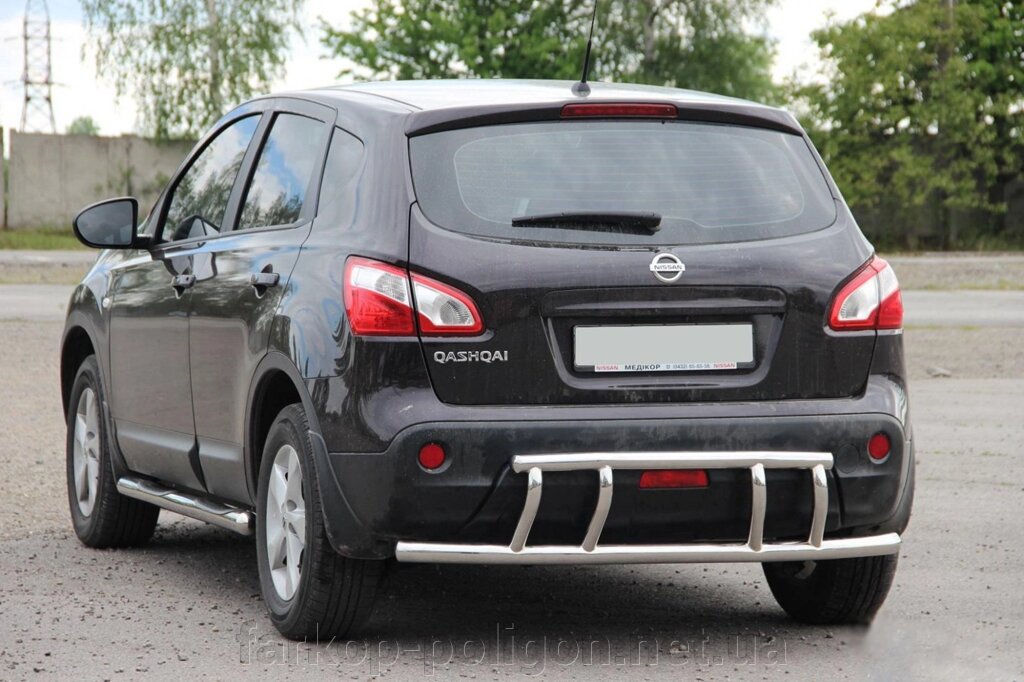 Задня дуга AK011 (нерж.) Nissan Qashqai 2007-2010рр. від компанії Інтернет-магазин тюнінгу «Safety auto group» - фото 1