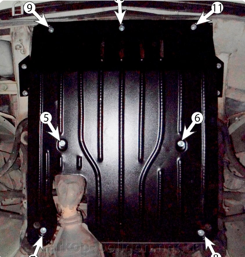 Захист двигуна Audi 100 (C3) з 1982-1991 р. (ТМ Полігон авто) від компанії Інтернет-магазин тюнінгу «Safety auto group» - фото 1