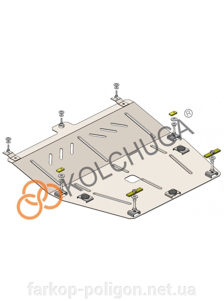 Захист двигуна, КПП для авто Renault Captur 2013-V-1,5DCI (крім Російської збірки) (TM Kolchuga) Стандарт від компанії Інтернет-магазин тюнінгу «Safety auto group» - фото 1