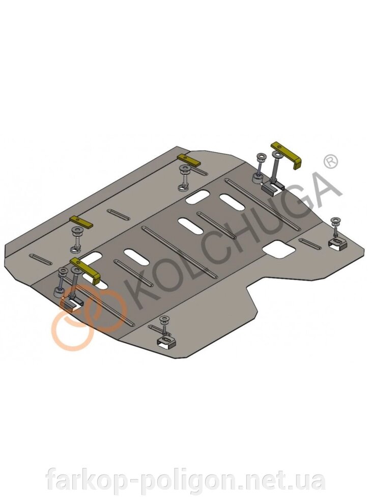 Захист двигуна, КПП для автомобілів Renault Sandero 2004-2012 V-1,4; 1,6; (МКПП) (TM Kolchuga) Стандарт від компанії Інтернет-магазин тюнінгу «Safety auto group» - фото 1