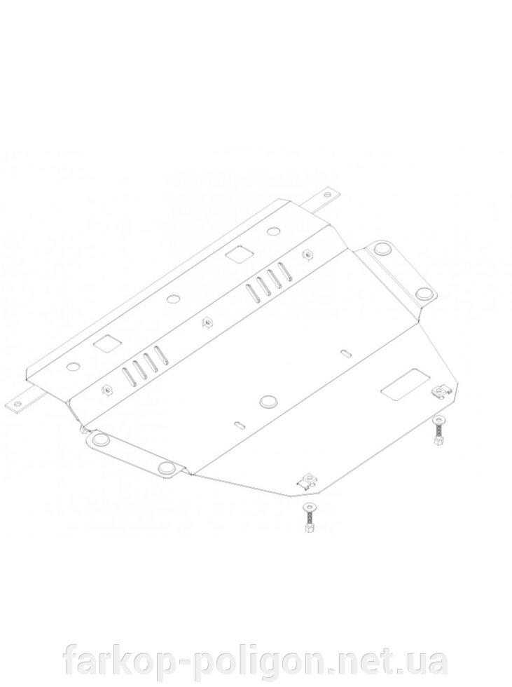 Захист двигуна, КПП, радіатора (частково) для авто Citroen C4 Picasso 2006-2013 V-все (TM Kolchuga) Стандарт від компанії Інтернет-магазин тюнінгу «Safety auto group» - фото 1