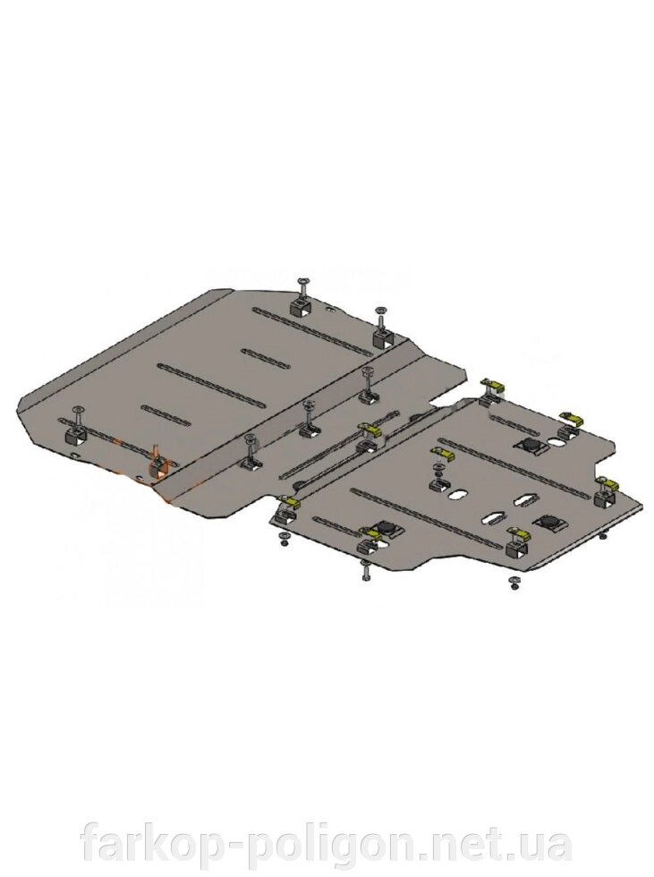Захист двигуна, КПП, радіатора для авто Audi A6 C7 2011-2017 V-все (TM Kolchuga) Стандарт від компанії Інтернет-магазин тюнінгу «Safety auto group» - фото 1