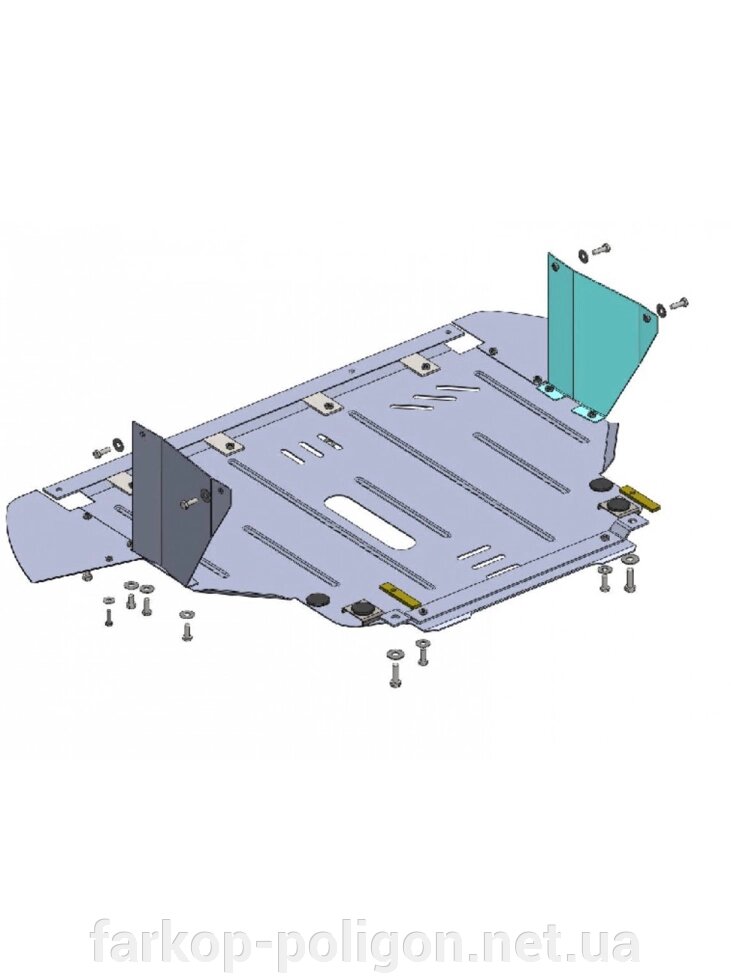 Захист двигуна, КПП, радіатора для авто Fiat Grande Punto 2010- V-1,4 бензин (TM Kolchuga) Стандарт від компанії Інтернет-магазин тюнінгу «Safety auto group» - фото 1