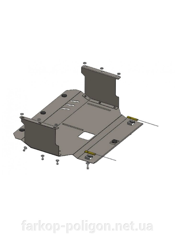 Захист двигуна, КПП, радіатора для авто Hyundai I-10 2014-2020 V-все (TM Kolchuga) Стандарт від компанії Інтернет-магазин тюнінгу «Safety auto group» - фото 1