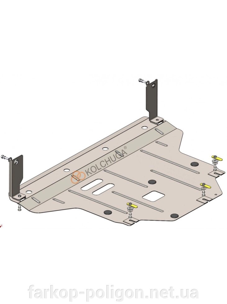 Захист двигуна, КПП, радіатора для авто Hyundai Kona 2017-V-1,0; 1,6i; (робот) (TM Kolchuga) Стандарт від компанії Інтернет-магазин тюнінгу «Safety auto group» - фото 1