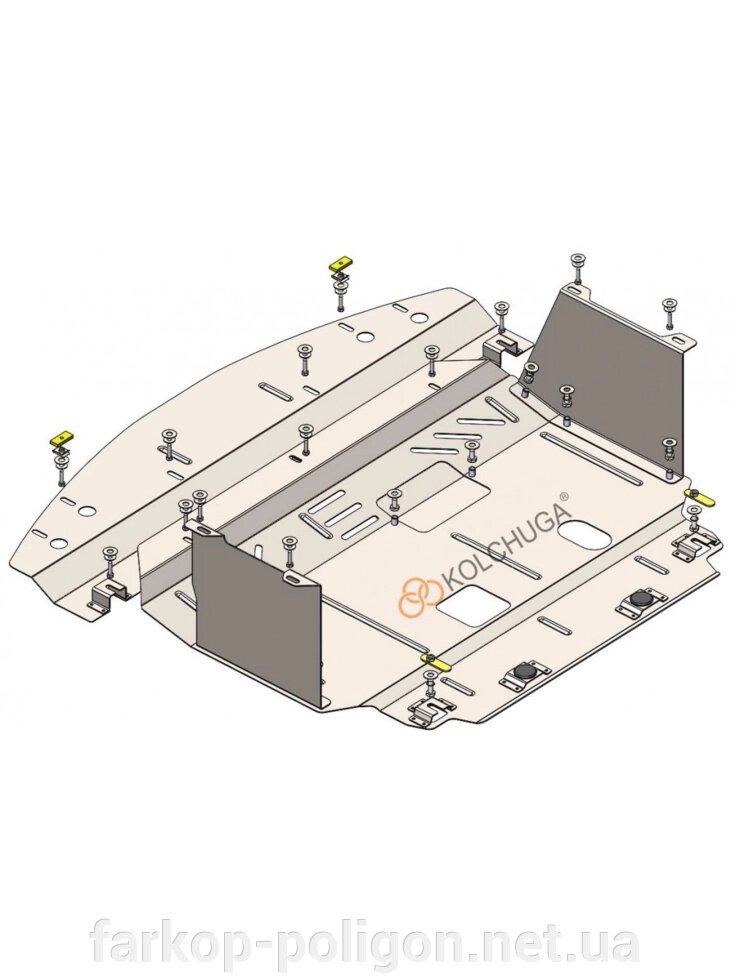 Захист двигуна, КПП, радіатора для авто Kia Forte YD ( 2014-2018 ) V-1,8i; 2,0 (TM Kolchuga) Стандарт від компанії Інтернет-магазин тюнінгу «Safety auto group» - фото 1