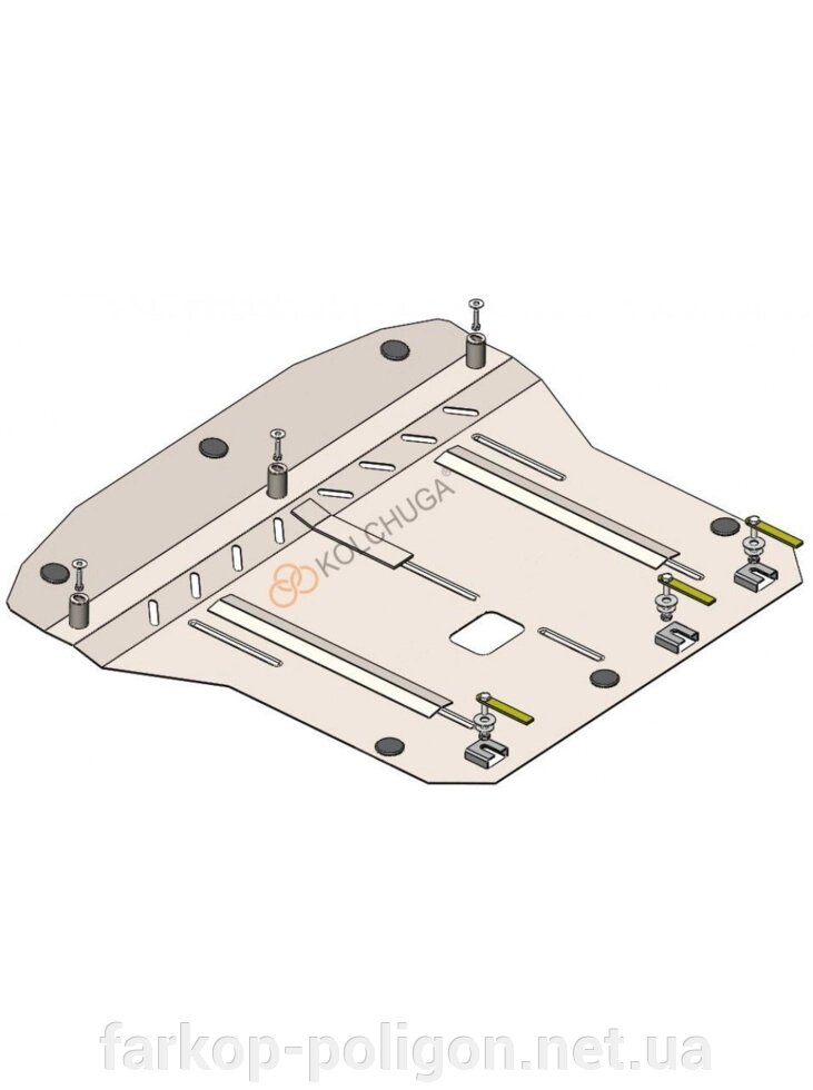 Захист двигуна, КПП, радіатора для авто Kia Rio V sedan 2017- V-1,6i (складання Росія) ( TM Kolchuga ) від компанії Інтернет-магазин тюнінгу «Safety auto group» - фото 1