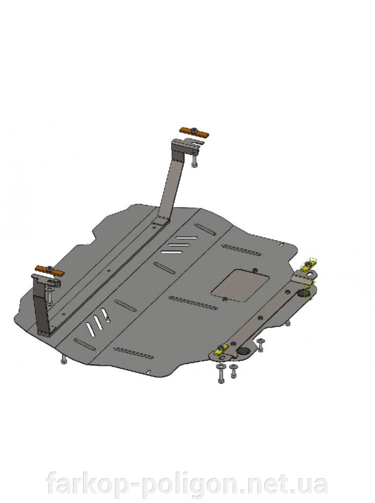 Захист двигуна, КПП, радіатора для авто Volkswagen Caddy WeBasto 2004-2010 V-все D (тільки електропідсилювач) ( TM Kolc від компанії Інтернет-магазин тюнінгу «Safety auto group» - фото 1