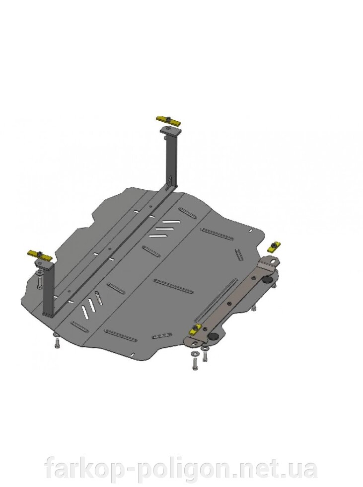 Захист двигуна, КПП, радіатора для авто Volkswagen Caddy WeBasto 2004-2010 V-все D (тільки гідропідсилювач) ( TM Kolchu від компанії Інтернет-магазин тюнінгу «Safety auto group» - фото 1