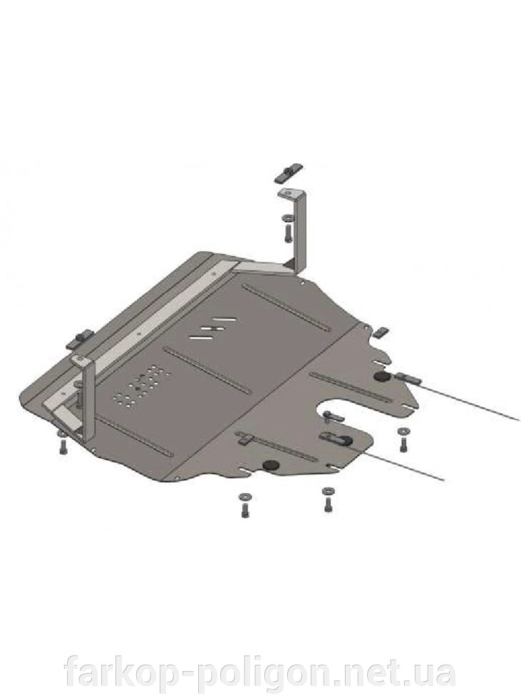 Захист двигуна, КПП, радіатора для авто Volkswagen Polo 2001-2009 V-1,4; 1,6; 1,8; 1,4D; 1,9D; (АКПП, МКПП) (TM Kolch від компанії Інтернет-магазин тюнінгу «Safety auto group» - фото 1