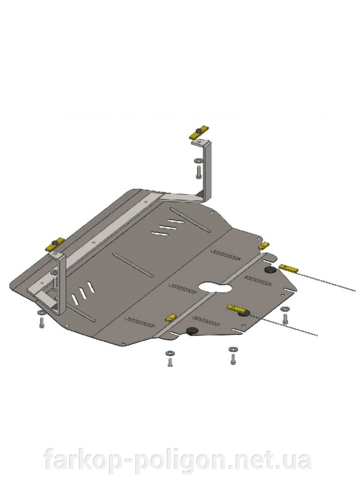 Захист двигуна, КПП, радіатора для авто Volkswagen Polo 2009-V-1,2D (TM Kolchuga) Стандарт від компанії Інтернет-магазин тюнінгу «Safety auto group» - фото 1