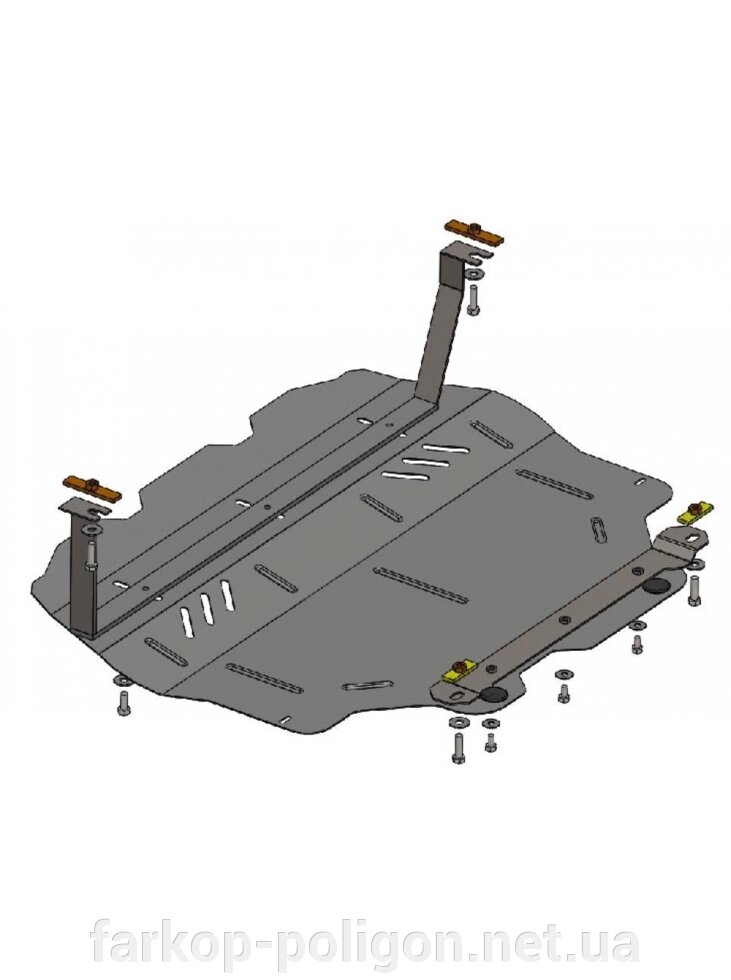 Захист двигуна, КПП, радіатора для авто Volkswagen Touran WeBasto 2010-2016 V-все (тільки дизель) ( TM Kolchuga ) від компанії Інтернет-магазин тюнінгу «Safety auto group» - фото 1