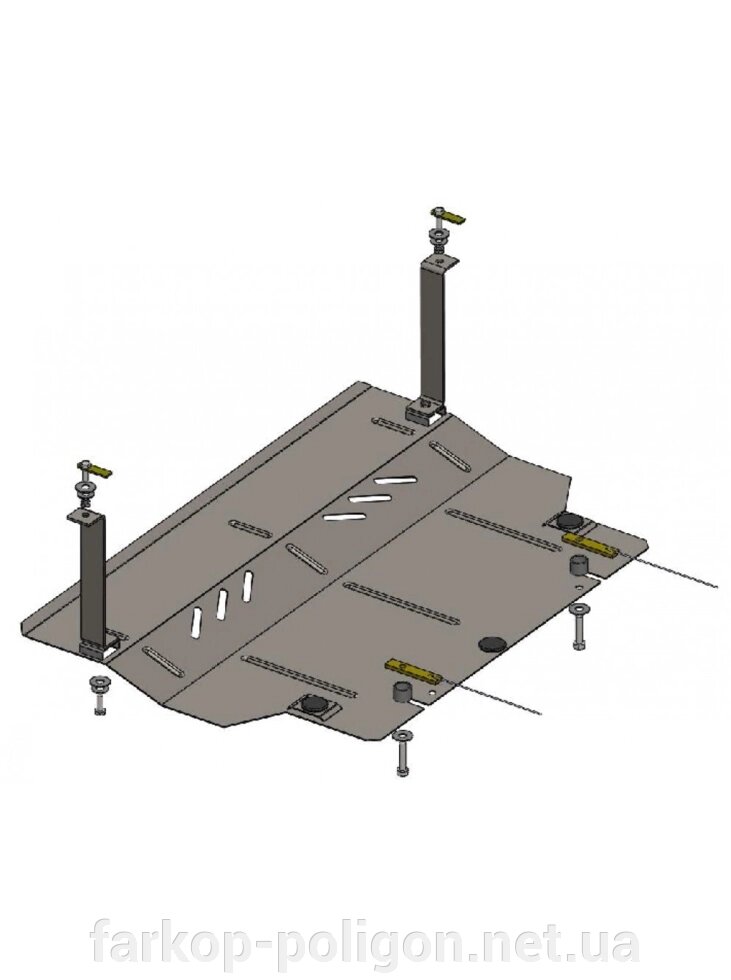 Захист двигуна, КПП, радіатора для авто Volkswagen Up 2012-V-1,0 (МКПП) (TM Kolchuga) Стандарт від компанії Інтернет-магазин тюнінгу «Safety auto group» - фото 1
