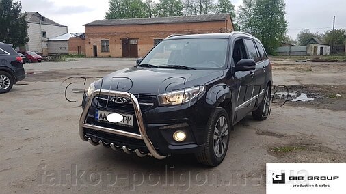 Захист переднього бампера - Кенгурятник Chery Tiggo 3 (14+) від компанії Інтернет-магазин тюнінгу «Safety auto group» - фото 1