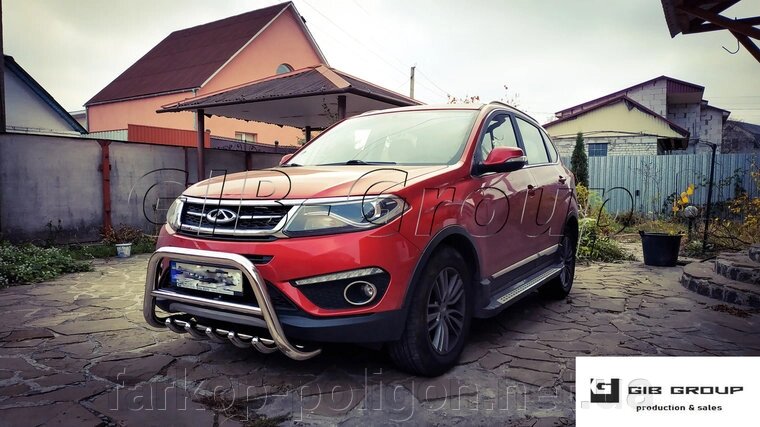 Захист переднього бампера - Кенгурятник Chery Tiggo 5 (2013+) від компанії Інтернет-магазин тюнінгу «Safety auto group» - фото 1