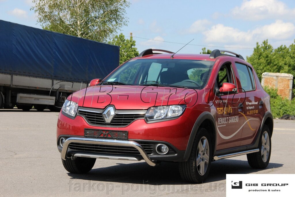 Захист переднього бампера - Кенгурятник Dacia Sandero Stapway (13+) від компанії Інтернет-магазин тюнінгу «Safety auto group» - фото 1