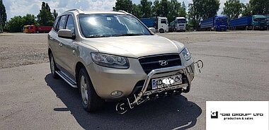 Захист переднього бампера - Кенгурятник Hyundai Santa Fe (06-12) 18+ від компанії Інтернет-магазин тюнінгу «Safety auto group» - фото 1