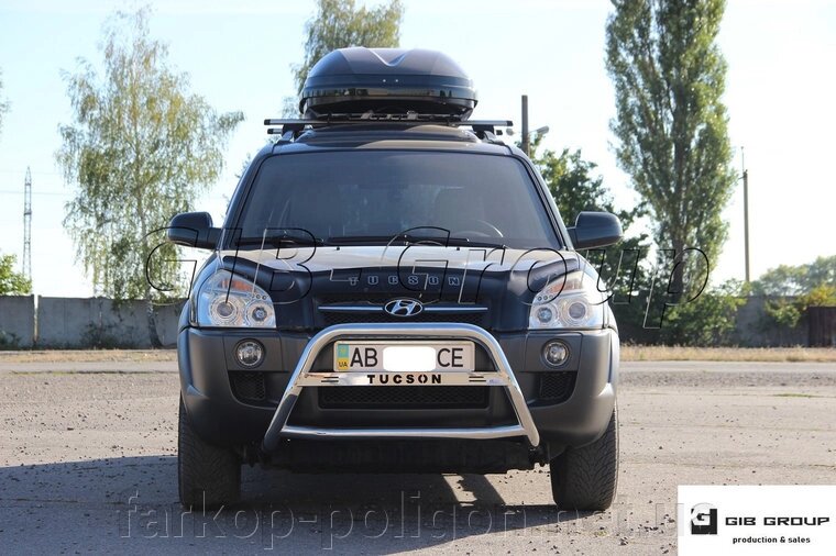 Захист переднього бампера - Кенгурятник Hyundai Tucson (04-15) від компанії Інтернет-магазин тюнінгу «Safety auto group» - фото 1