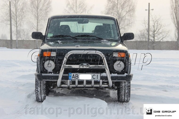 Захист переднього бампера - Кенгурятник Lada Niva (85+) від компанії Інтернет-магазин тюнінгу «Safety auto group» - фото 1