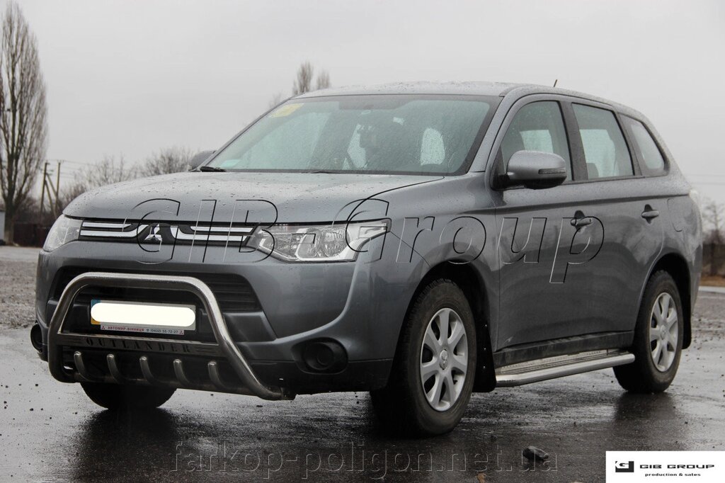 Захист переднього бампера - Кенгурятник Mitsubishi Outlander (14-15) від компанії Інтернет-магазин тюнінгу «Safety auto group» - фото 1