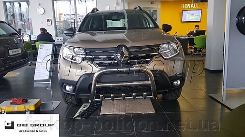 Захист переднього бампера - Кенгурятник Renault Duster (18+) F1-57.6 від компанії Інтернет-магазин тюнінгу «Safety auto group» - фото 1