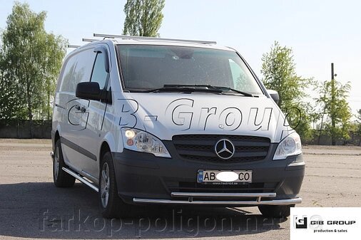 Захист переднього бампера Mercedes Benz Vito 639 з 2010-2016 рр. модель F3-20.6 від компанії Інтернет-магазин тюнінгу «Safety auto group» - фото 1