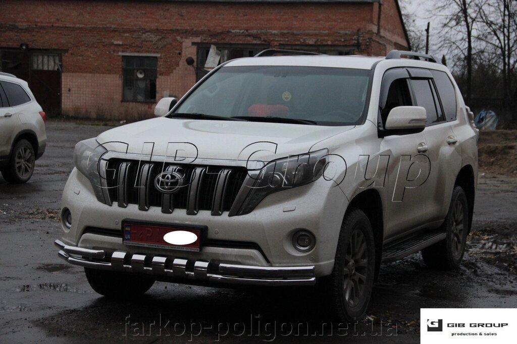 Захист переднього бампера (подвійна труба) Toyota Land Cruiser Prado 150 з 2009-2017 р. модель F3-31.6 від компанії Інтернет-магазин тюнінгу «Safety auto group» - фото 1