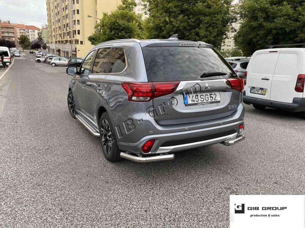 Захист заднього бампера для Mitsubishi Outlander 3 (2015-2018) від компанії Інтернет-магазин тюнінгу «Safety auto group» - фото 1