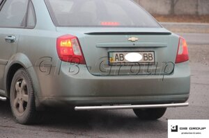 Захист заднього бампера (одинарна нержавіюча труба – одинарний вус) Chevrolet Lacetti (2002+