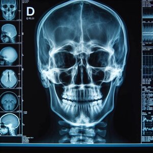 Цифровий рентген черепа голови