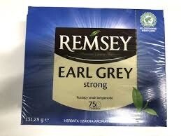 Чай чорний міцний чорний з бергамотом REMSEY Tea 75 пакетиків Ремсі