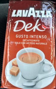Кава мелена Lavazza Dek Decaffeinato Intenso 250 гр. без кофеїну 70 Арабіка, 30 Робуста