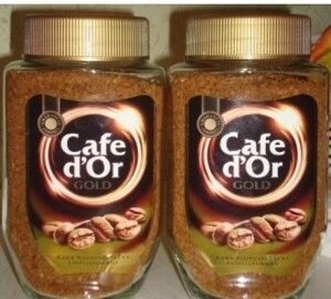 Кава розчинна Cafe d "Or Gold 200г. Розчинна кава д" Ор Голд з 100 Арабіки