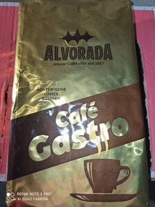 Кава в зернах Alvorada Gastro 1 кг, кава Алворада гастро 50 Арабіка 50 Робуста.