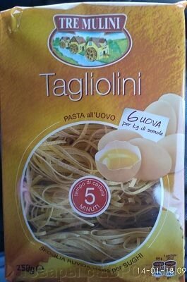Паста макароны яичная гнезда Три Мулине Таглиолини &quot;Tre Muline&quot; 250 г Tagliolini - особливості