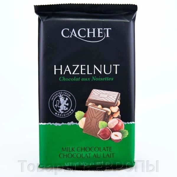 Преміум шоколад Cachet Hazelnut 32 какао з фундуком, 300гр. Бельгія - знижка