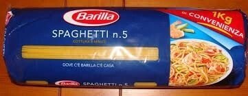 Спагеті №5 макаронні вироби Barilla 1кг Барілла тверді сорти пшениці - опис