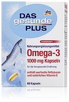 Біологічно активна добавка Omega 3 1000mg Das gesunde Plus 60 шт - вартість