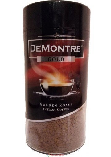 Кава розчинна ДеМонтре / DeMontre 200гр Gold Golden Roast Instant Coffee 200g - фото