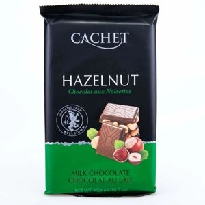 Преміум шоколад Cachet Hazelnut 32 какао з фундуком, 300гр. Бельгія