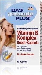 Вітамінний комплекс B для зміцнення нервової системи 60 капсул Das Gesunde Plus Vitamin B Komplex Depot-Kapseln