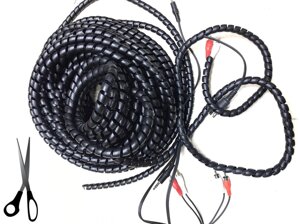 Спиральная кабельная оплетка (спиральный тюбинг) РР 32 мм чёрный 1 м